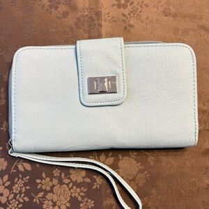 Safe Keeper light blue wristlet - Like New